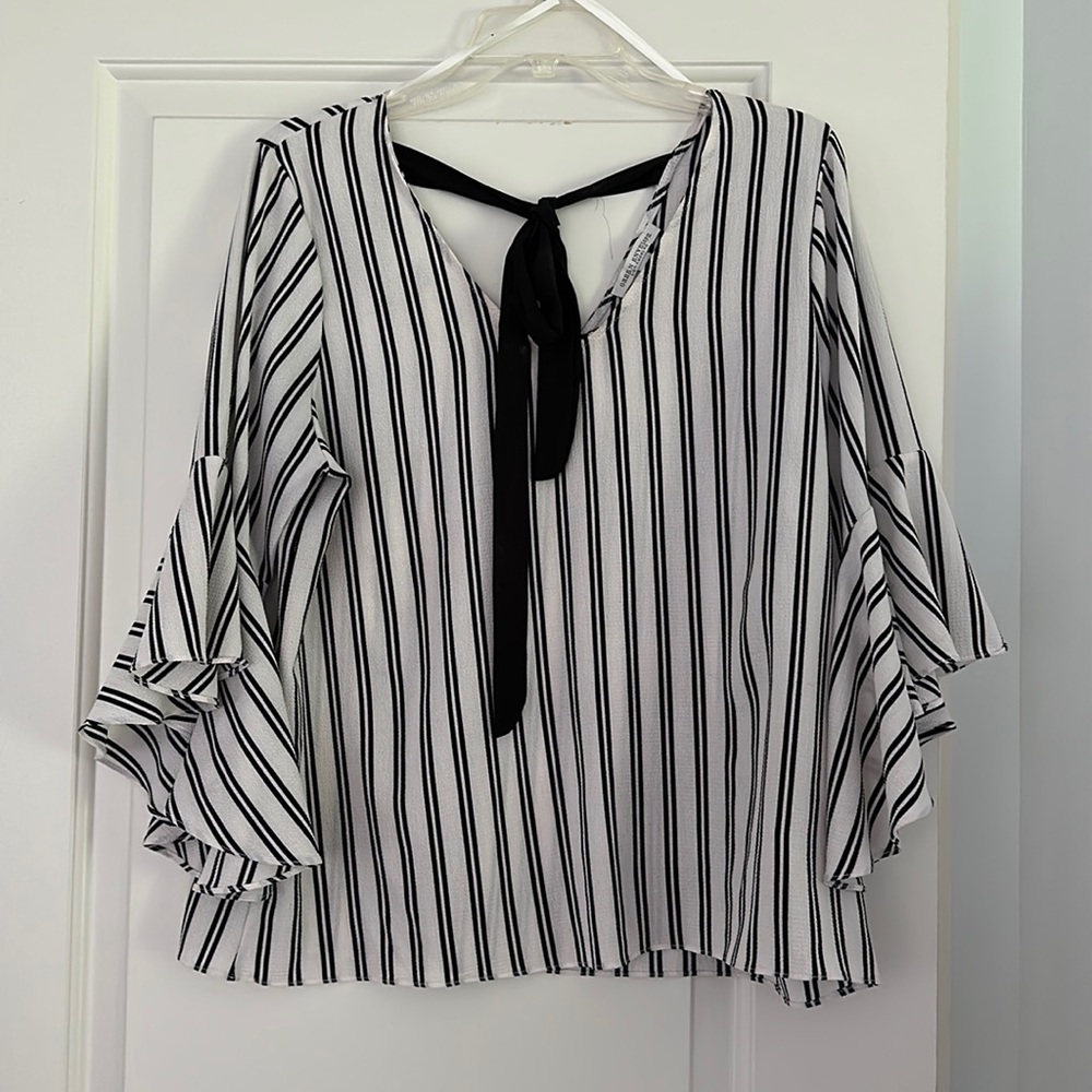 Stylish Large Blouse with Bow